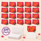 Red happy raksha bandhan greeting cards with gold and green paisley designs 20-pack traditional sibling gift set