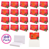 Red happy raksha bandhan greeting cards with gold and green paisley designs in a 20-pack for sibling bond gifts
