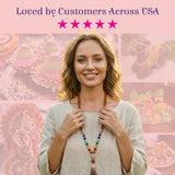 LOVENSPIRE 108 7 chakra rudraksha mala beads necklace with tassel
