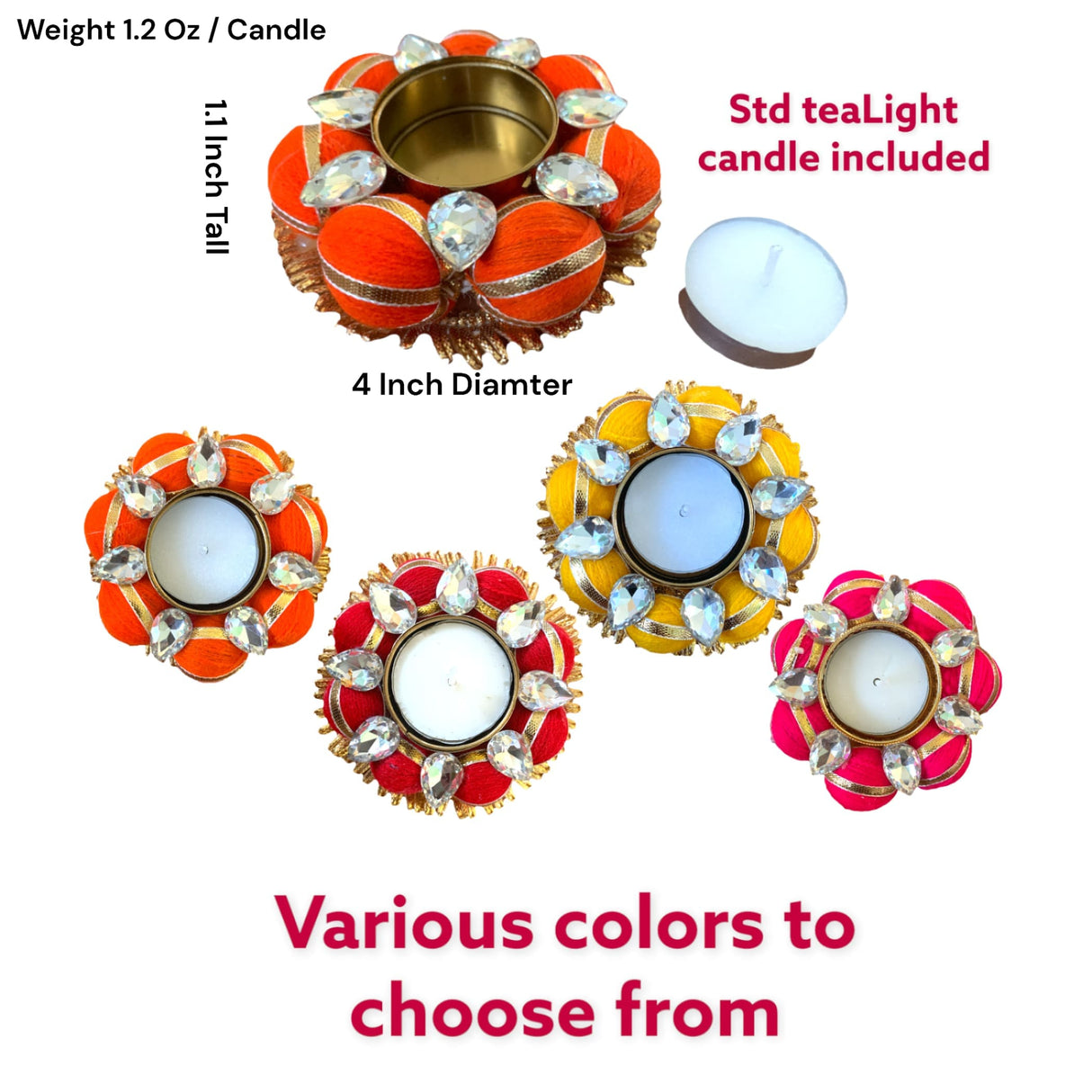 Candle holder pack of 2 t-light stand tealight diwali diya