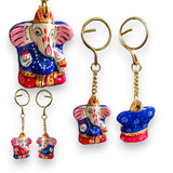 Ceramic ganesh keychain traditional lord ganesha pendant