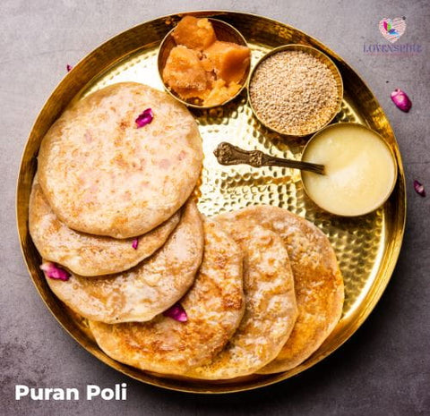 plate with puran poli