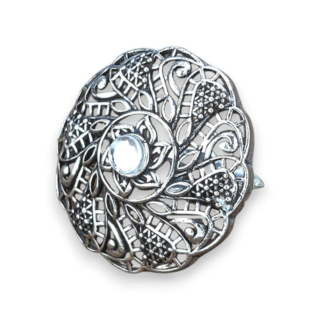 Classic Ring with Oxidised Plating Women Rings Open Wrap Finger Rings Adjustable Indian Bollywood Jewelry Antique Vintage Knuckle Boho Jewelry for Women - LoveNspire