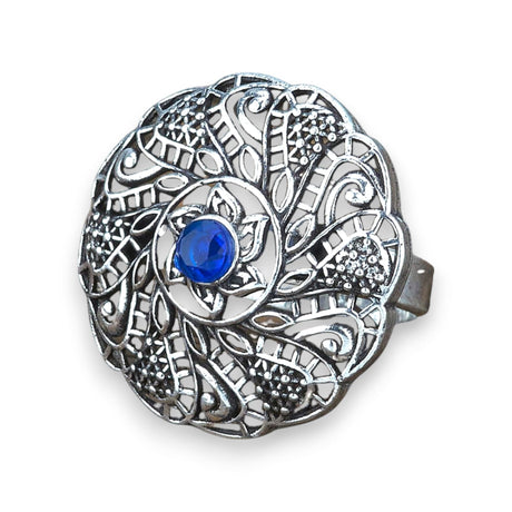 Classic Ring with Oxidised Plating Women Rings Open Wrap Finger Rings Adjustable Indian Bollywood Jewelry Antique Vintage Knuckle Boho Jewelry for Women - LoveNspire