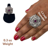 Classic ring with oxidised plating women rings for girls