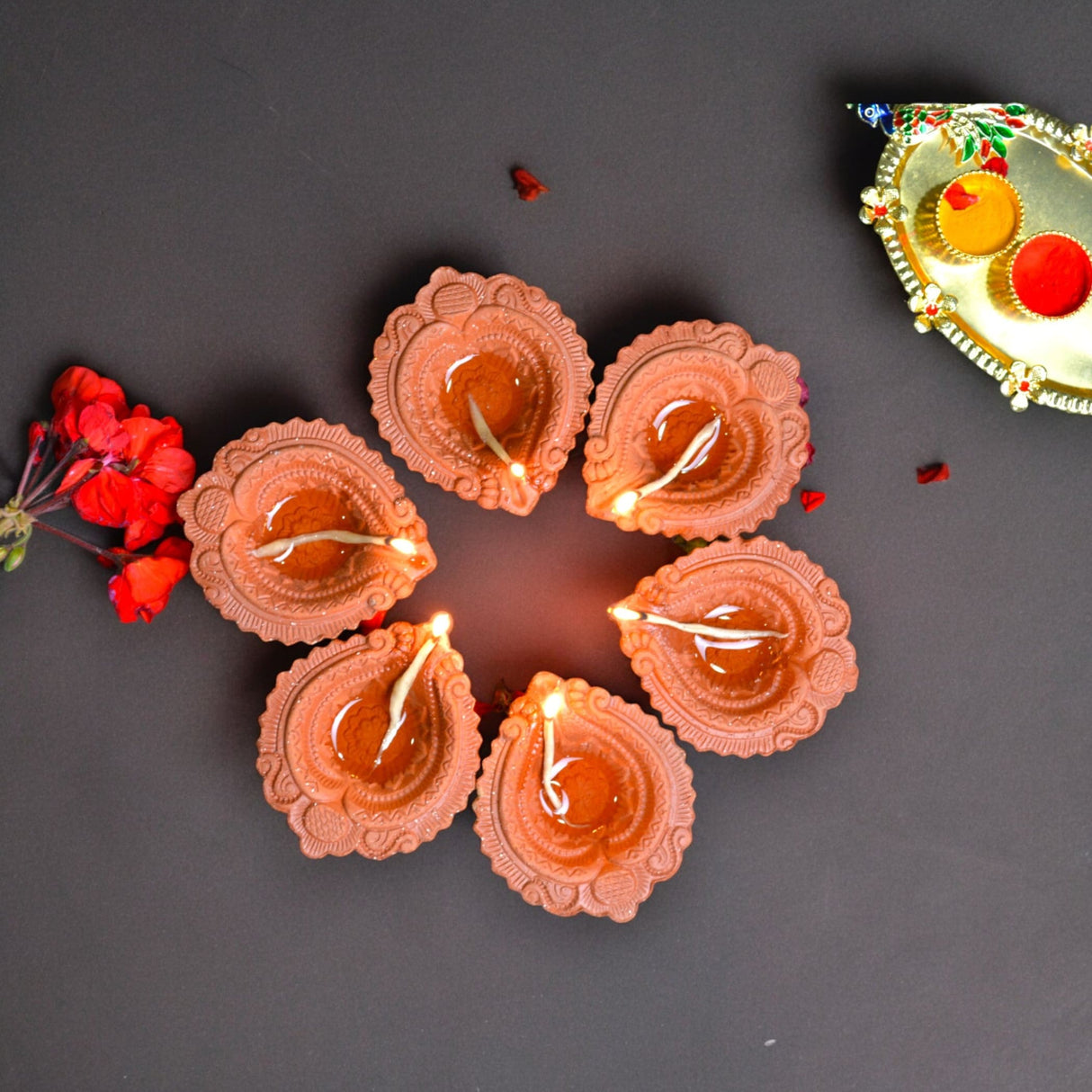 Clay diya for pooja traditional handmade terracotta diyas