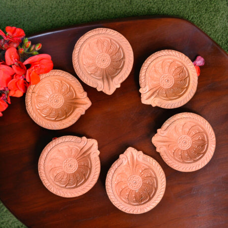 Clay diya for pooja traditional handmade terracotta diyas