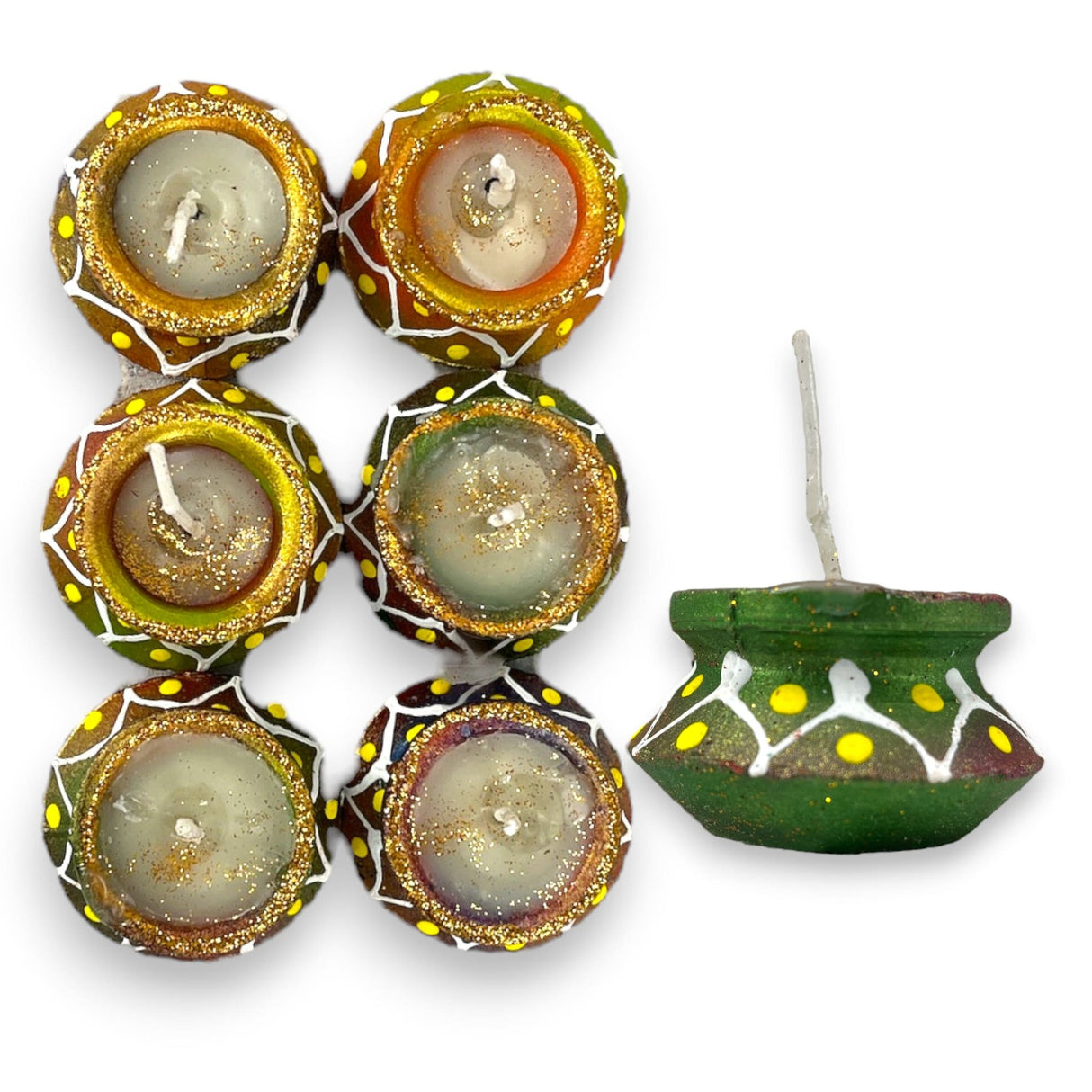 Matki clay diya wax filled handmade traditional diyas