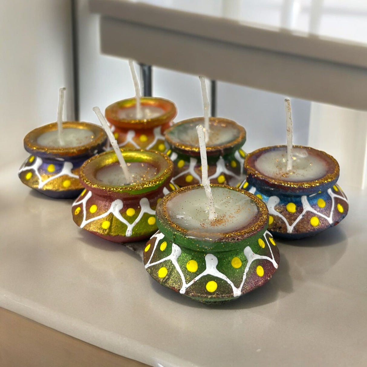 Matki clay diya wax filled handmade traditional diyas