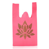 Cloth carry bags with lotus print eco-friendly reusable bag