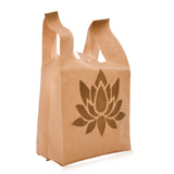 Cloth carry bags with lotus print eco-friendly reusable bag