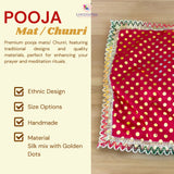 Cloth pooja mat aasan silk mix fabric for god goddess idol