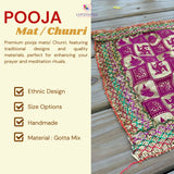 Cloth pooja mat aasan swastik kalash print for god goddess