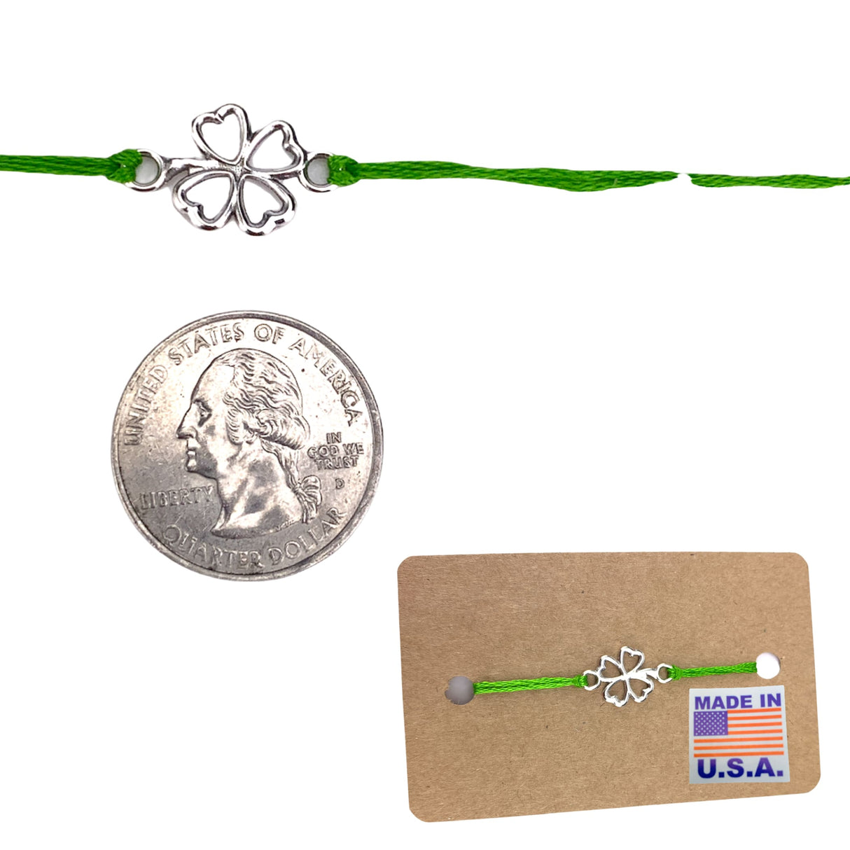 Clover leaf charm rakhi for brother bhai dooj sister beej