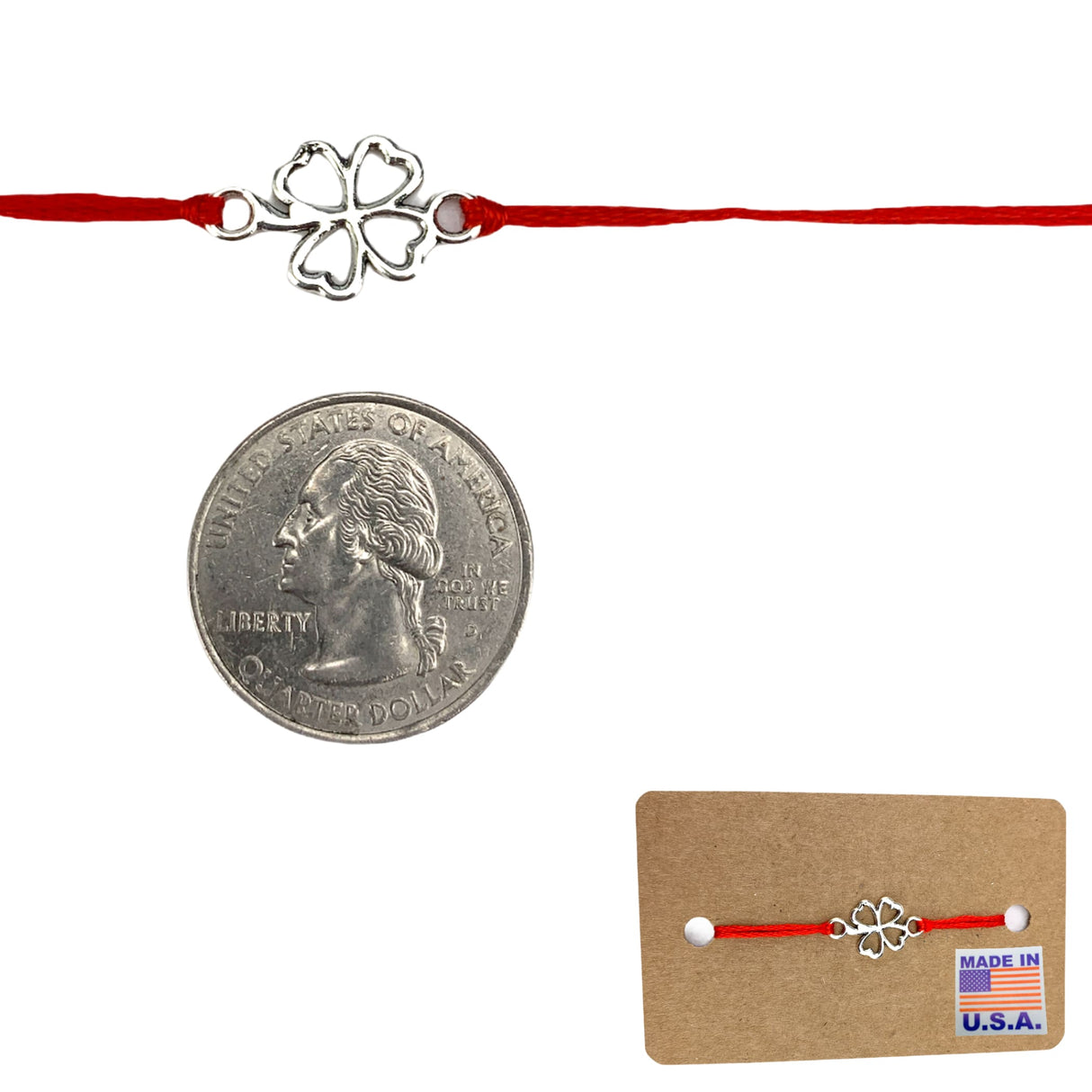 Clover leaf charm rakhi for brother bhai dooj sister beej