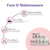 100% cotton Indian hand block printed sheets with floral zigzag pattern