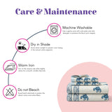 Stacked 100% cotton sheets with Indian royal elephant block print