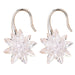 Dangle earrings for women featuring clear crystal star-shaped design with silver-toned hook backing, trendy and elegant gift