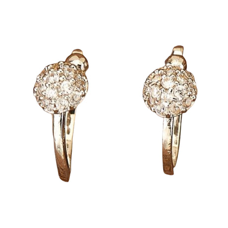 Cz Nose Ring with Rhodium Plating - Western Classic Nosepin Jewelry for Women Indian Nose Rings Hoops Non-Piercing Nose Pin Septum Ring Pressable Antique Silver Bridesmaid Nath Gift for Her - LoveNspire