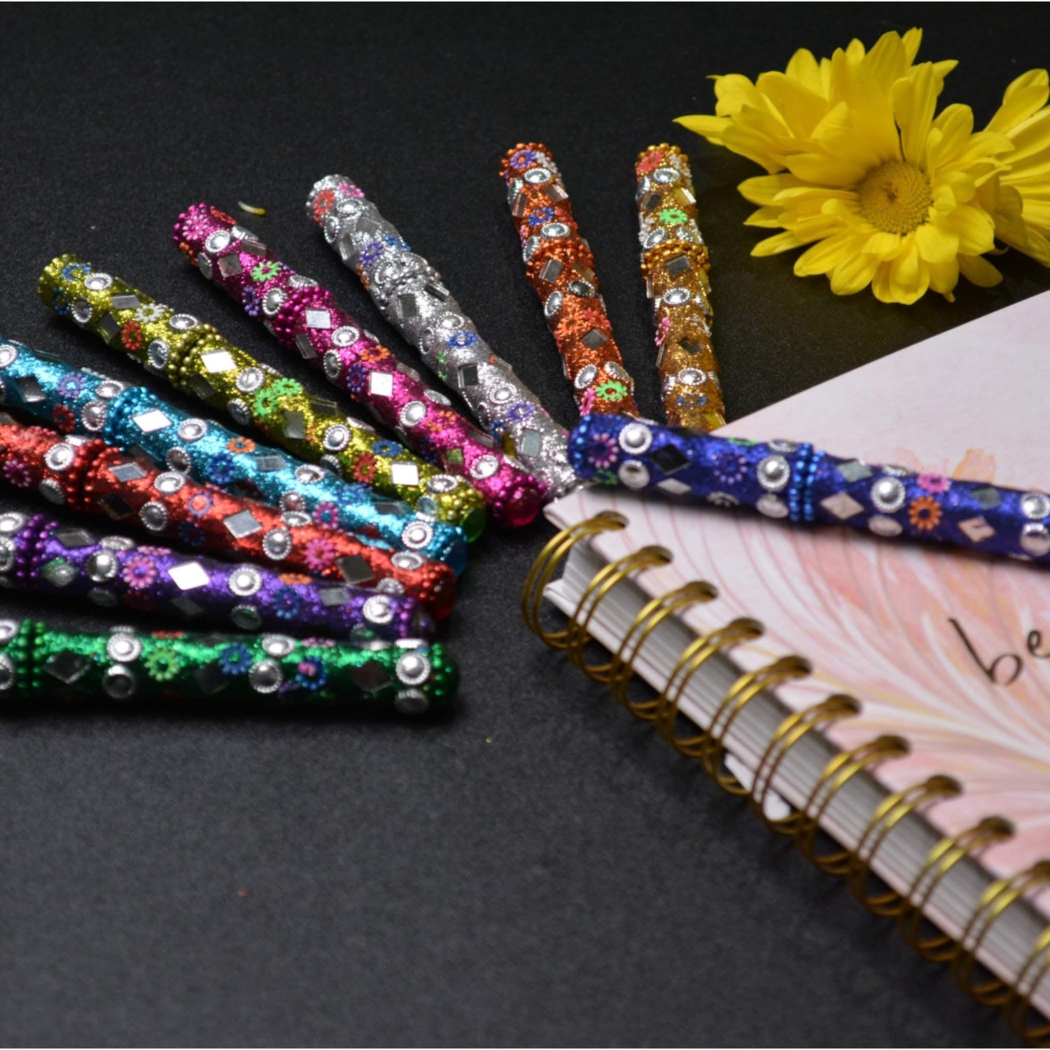 Decorative Pens for Women Girls Fancy Rajasthani Pretty Cute Hand Made Ballpoint Pen Perfect Souvenir Nurse Day Teacher’s Day Gift Assorted Color - LoveNspire