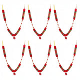 God Goddess Haar Mala Garland 16 - 17 Inch Reusable Satin Flower Mala for Idol Pooja, Temple Decor, Photo Frame Shringar Garland