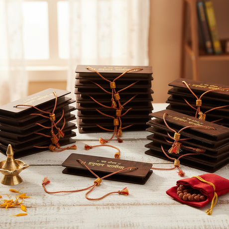 Hanuman Chalisa Pocket Path Book with Wooden Cover | Bajrangbali Puja Granth for Daily Prayer, Travel Use & Gift Purpose – Compact Devotional Book for Hanuman Bhakts (5.5 Inches)