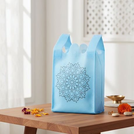 Mandala Print Return Non Woven Gifts Party Favor Bags Ecofriendly Reusable for Indian Wedding Housewarming Puja