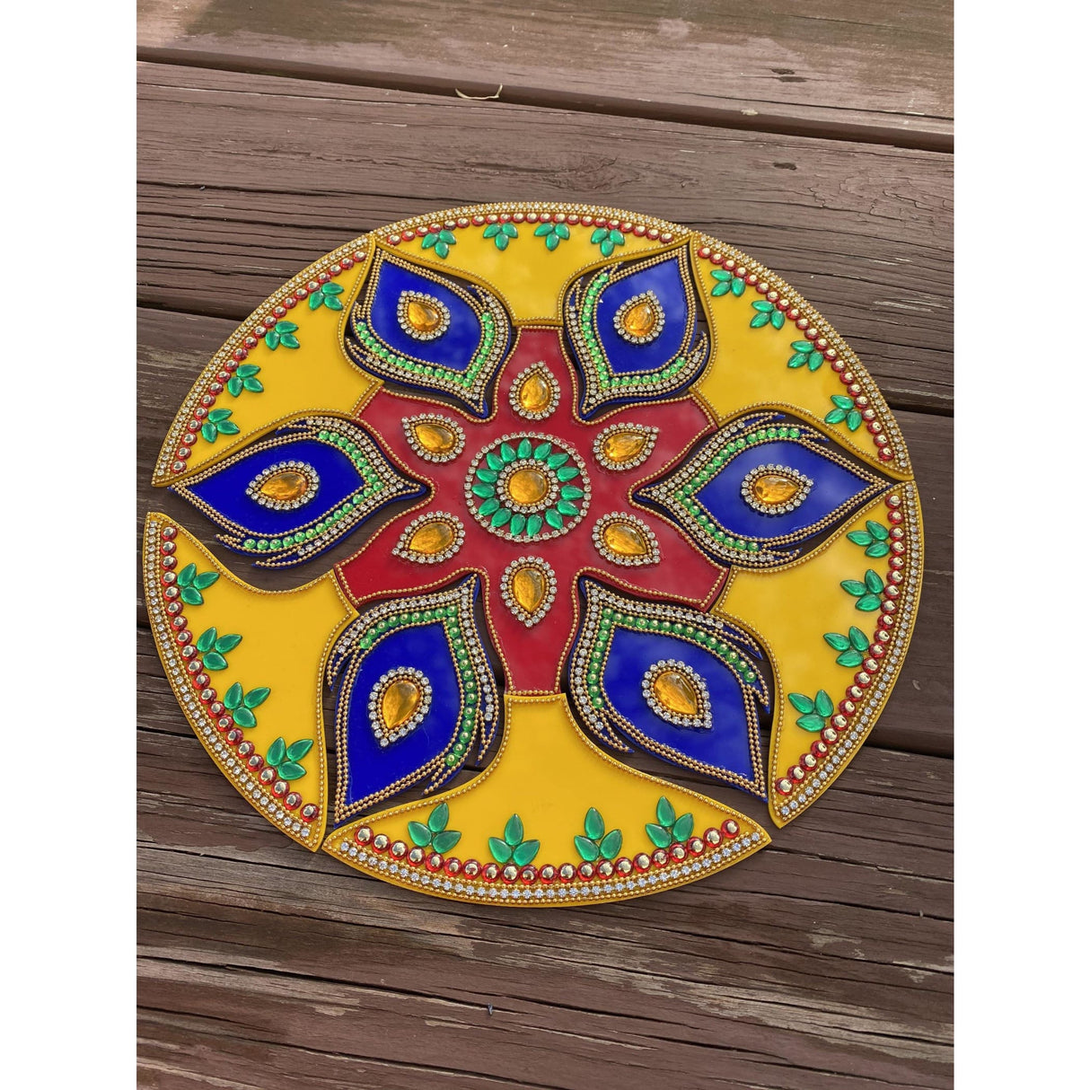 Diwali acrylic rangoli set decorative pooja floor