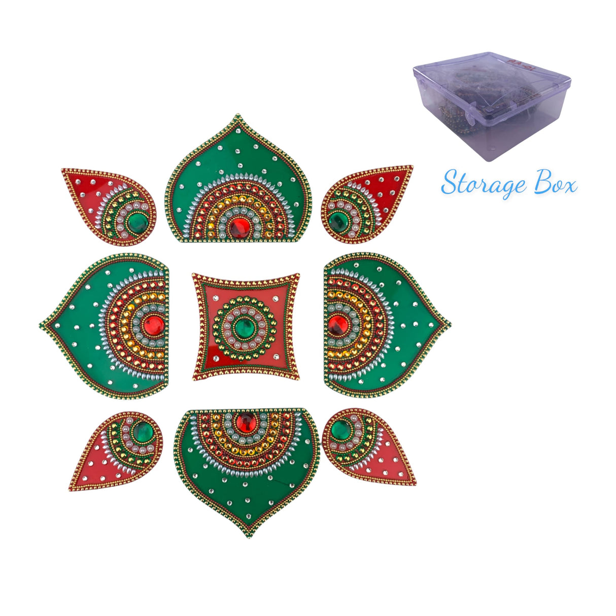 Diwali acrylic rangoli set decorative pooja floor