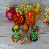 Diwali gift hamper indian festival brocade potli bag