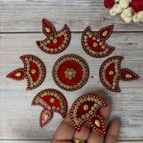 Diya floor rangoli indian traditional handmade reusable