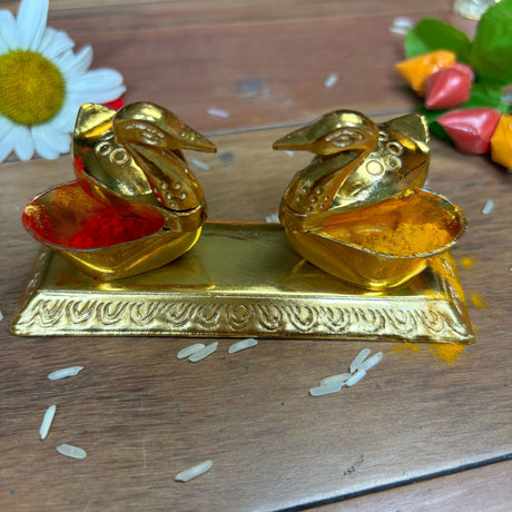 Double duck golden chopra pooja favor diwali gift deewali