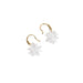 Dangle Earrings for Women - Small Flower Earring with White Crystal Teardrop Leverback Dangle Earrings Trendy Bollywood Style Upscale Dangly Earrings - Birthday Gift for Her - LoveNspire