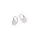 Dangle Earrings for Women - Small Flower Earring with White Crystal Teardrop Leverback Dangle Earrings Trendy Bollywood Style Upscale Dangly Earrings - Birthday Gift for Her - LoveNspire