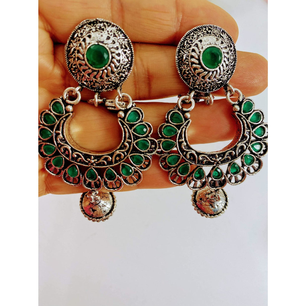 Earrings oxidised aesthetic stylish indian ethnic