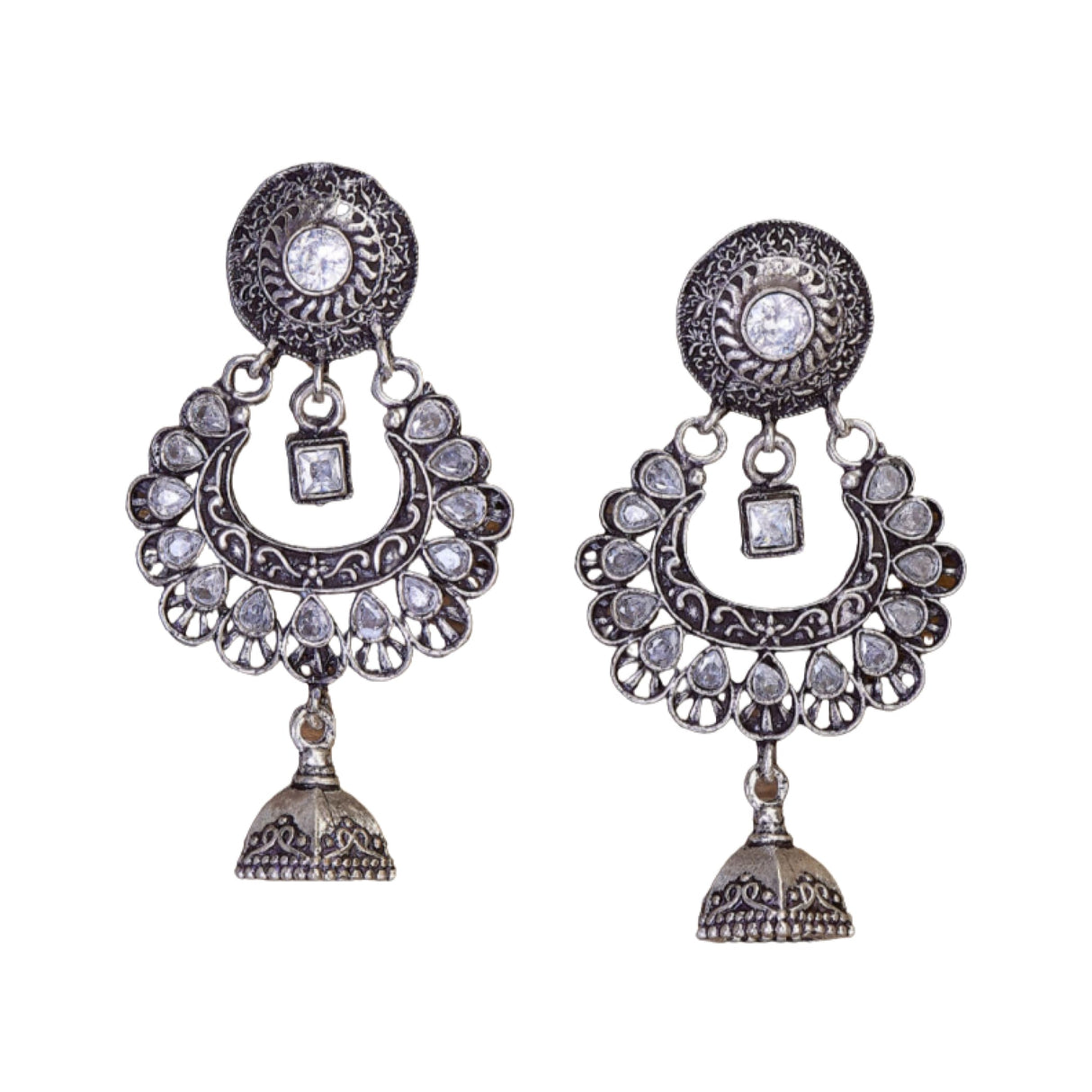 Earrings oxidised aesthetic stylish indian ethnic