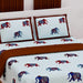 100% Cotton Sheets Elephant Printed Premium Bedsheet Soft 3-piece Fitted Sheet with Breathable Pillowcases Deep Pockets 150 Thread Count (king Queen Twin) - LoveNspire