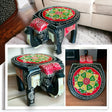 Elephant stool home decor indian living room painted