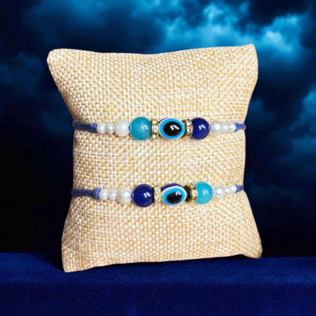 2CT Rakhi for Brother, Rakhri, Evil Eye Rakhi, Evil Eye Bracelet, Raksha Bandhan, Rakhi for Bhai, Rakhi Bracelet - LoveNspire