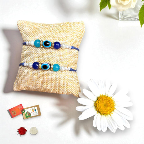 2CT Rakhi for Brother, Rakhri, Evil Eye Rakhi, Evil Eye Bracelet, Raksha Bandhan, Rakhi for Bhai, Rakhi Bracelet - LoveNspire