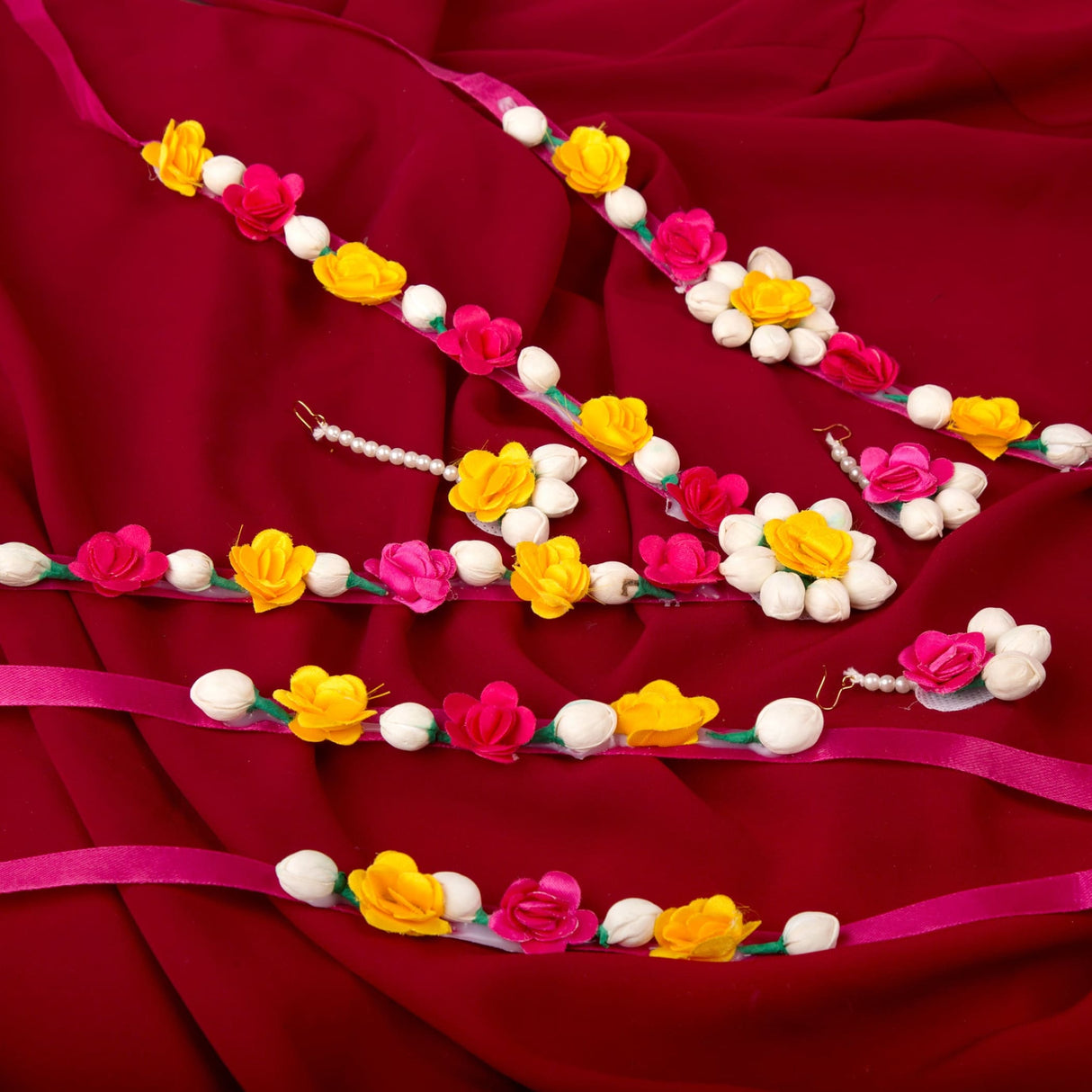 Flower designer jewelry set for women handmade necklace