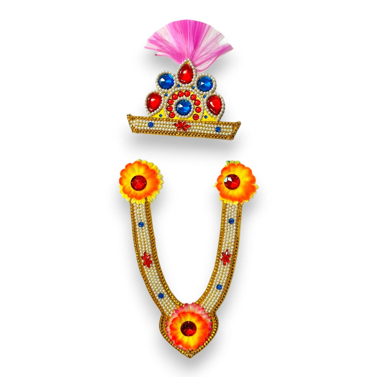 Jewelry set for janmashtami ganesh chaturthi celebration