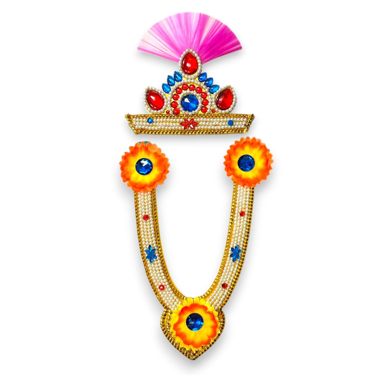 Jewelry set for janmashtami ganesh chaturthi celebration