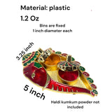 Bulk Ganesh Shankh Haldi Kumkum Holder Roli Chawal/rice Holder Indian Festival Rakhi Pooja Thali Pooja Return Gift Indian Housewarming Gifts Wedding Favor