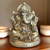 Ganesha brass idol altar deity ganesh ganapati statue