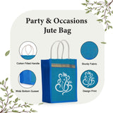 Ganesha print jute bag burlap gift bags eco-friendly