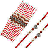 Traditional Ganesha Rakhi for Brother & Bhabhi – Handcrafted Adjustable Thread Bracelet, Protection & Good Luck Gift for Raksha Bandhan