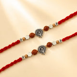 Traditional Ganesha Rakhi for Brother & Bhabhi – Handcrafted Adjustable Thread Bracelet, Protection & Good Luck Gift for Raksha Bandhan