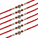 Traditional Ganesha Rakhi for Brother & Bhabhi – Handcrafted Adjustable Thread Bracelet, Protection & Good Luck Gift for Raksha Bandhan