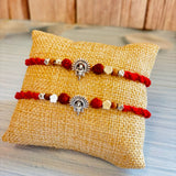 Traditional Ganesha Rakhi for Brother & Bhabhi – Handcrafted Adjustable Thread Bracelet, Protection & Good Luck Gift for Raksha Bandhan